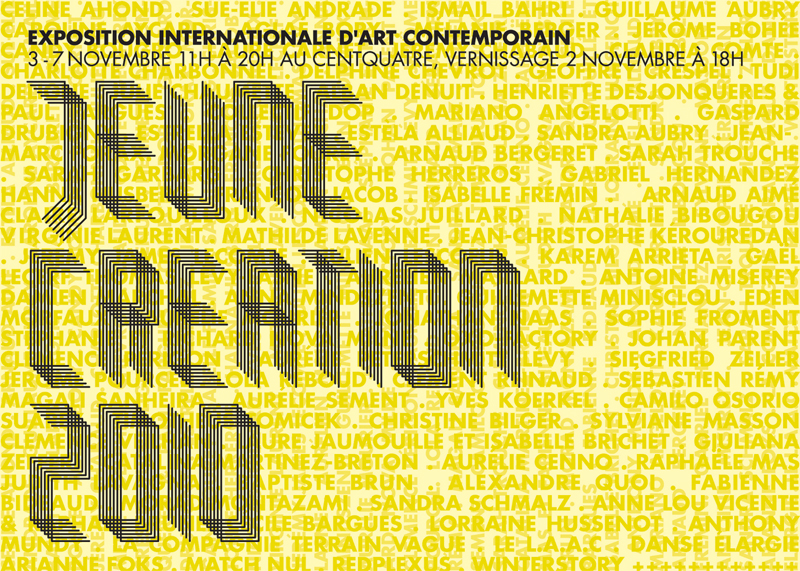 Carton de l'exposition Jeune Création 2010.