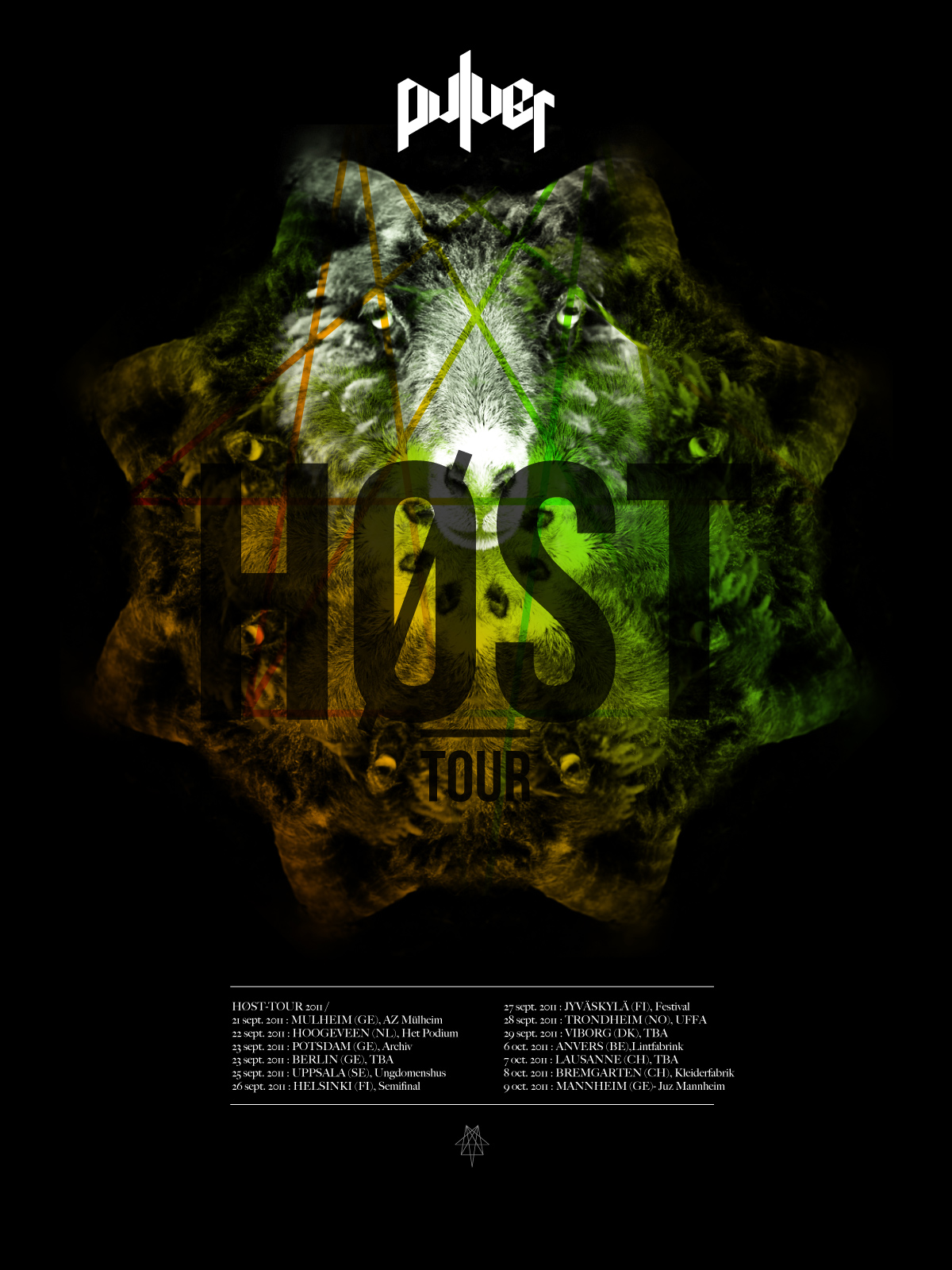 Pulver Høst tour in Germania, Helvetia and Scandinavia.