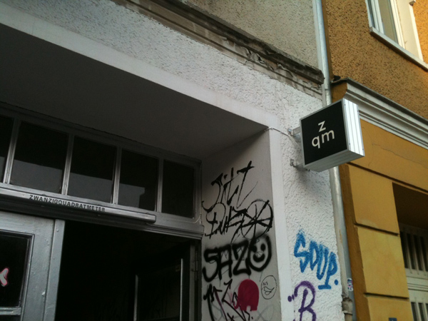 Street frontage of Zwanziquadratmeter (ZQM), Berlin.