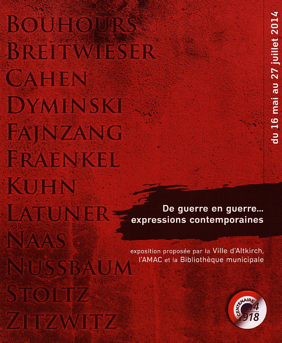 G14, de guerre en guerre, expressions contemporaines avec Robert Cahen, Pierre Fraenkel, Bruno Breitwieser et Jonathan Naas.