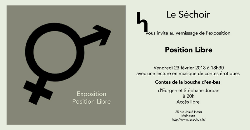 Carton d'invitation, Position Libre au Séchoir de Mulhouse